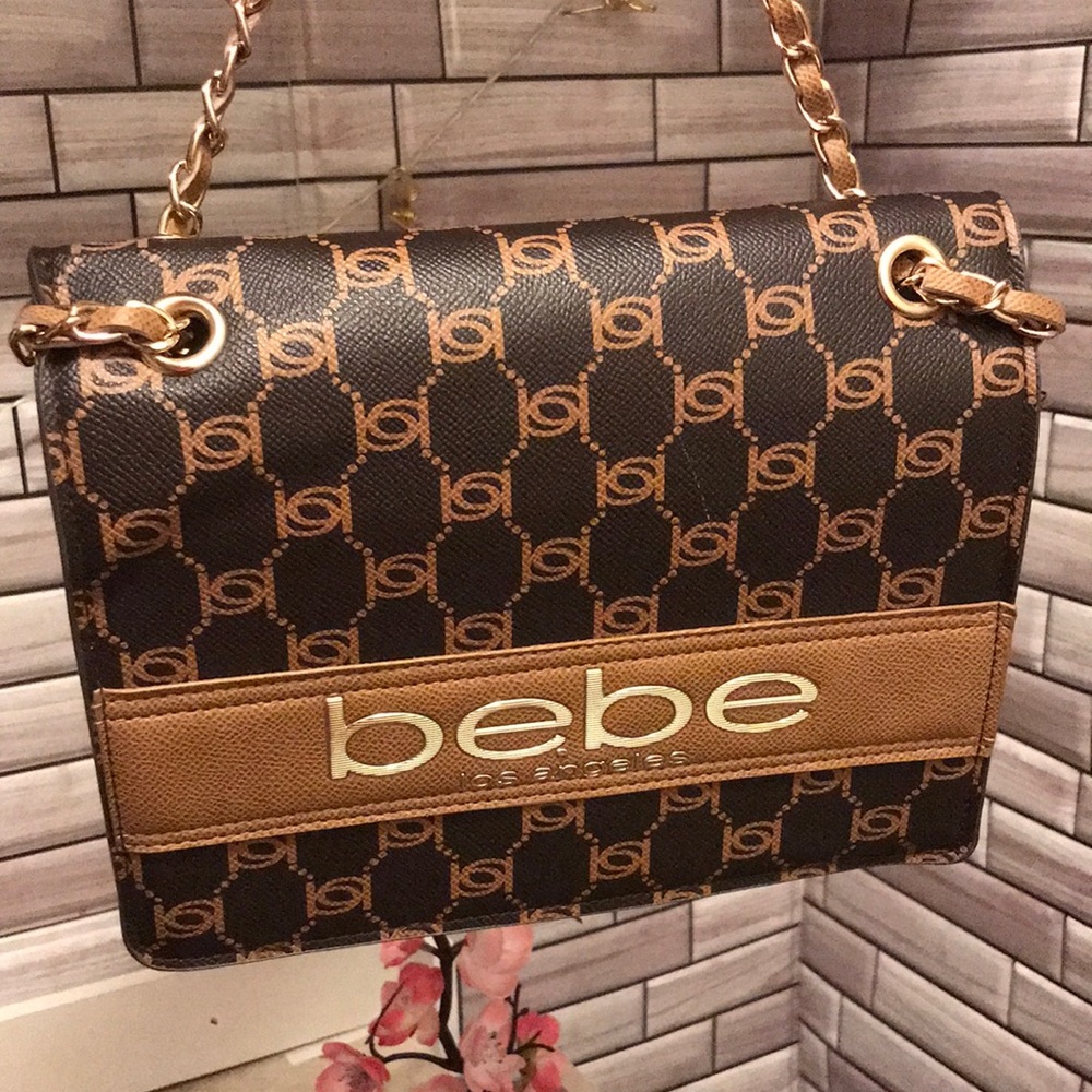 Bebe Black and Gold Chain Shoulder Bag - Picture 3 of 15